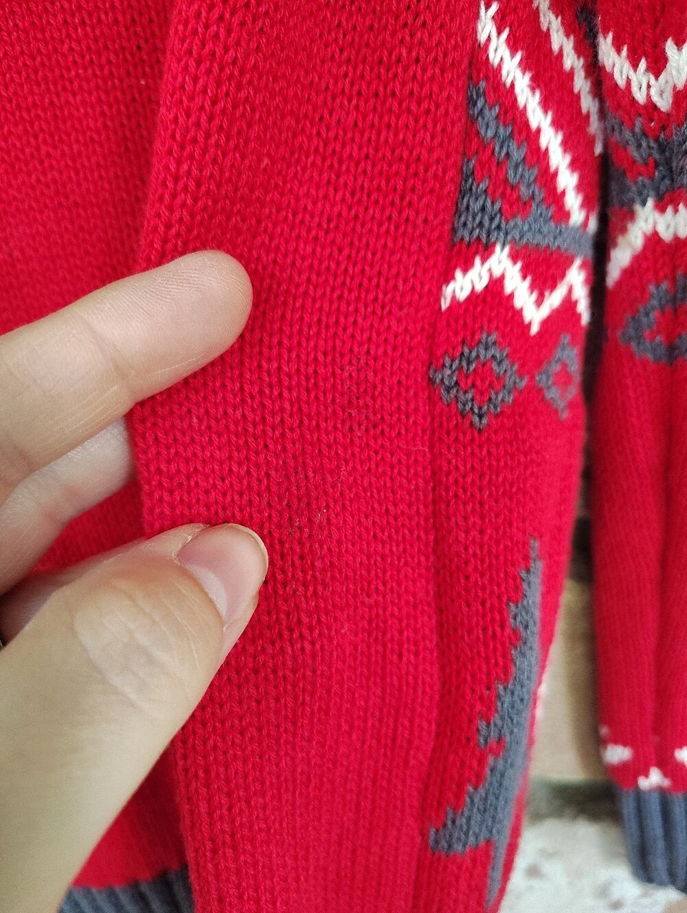 Holiday Time Kids Gnome Sweater 4T NWT Red Grey Christmas Ugly Holiday Knit